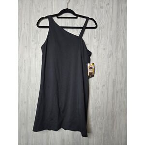 AVIA Black Asymmetrical Strap Athletic Dress Women's L